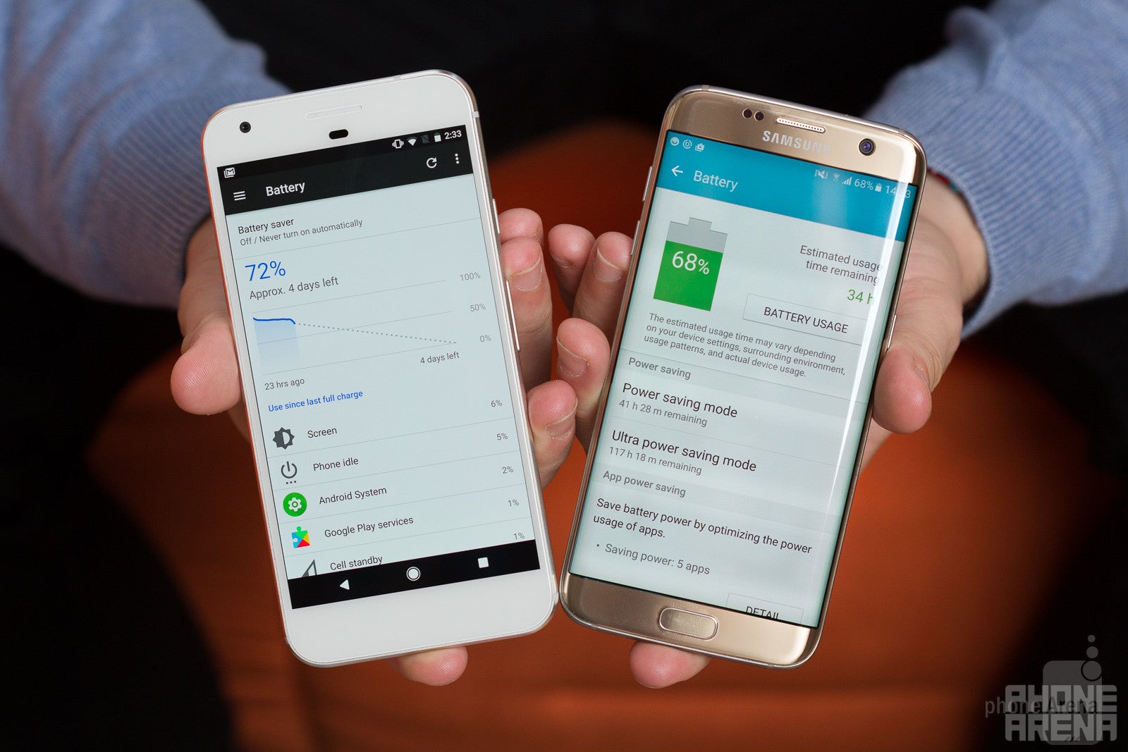 Google Pixel XL vs Samsung Galaxy S7 Edge