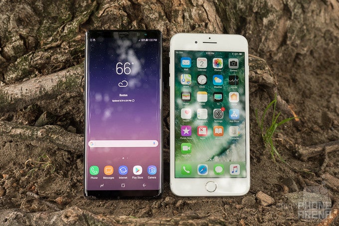 Samsung Galaxy Note 8 vs Apple iPhone 7 Plus