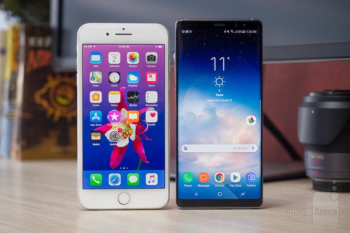Klinik Stille og rolig Hoved Apple iPhone 8 Plus vs Samsung Galaxy Note 8 - PhoneArena