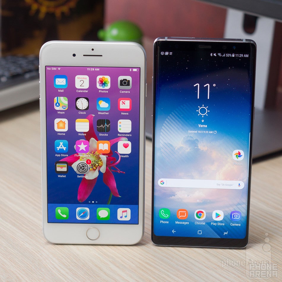 Apple iPhone 8 Plus vs Samsung Galaxy Note 8