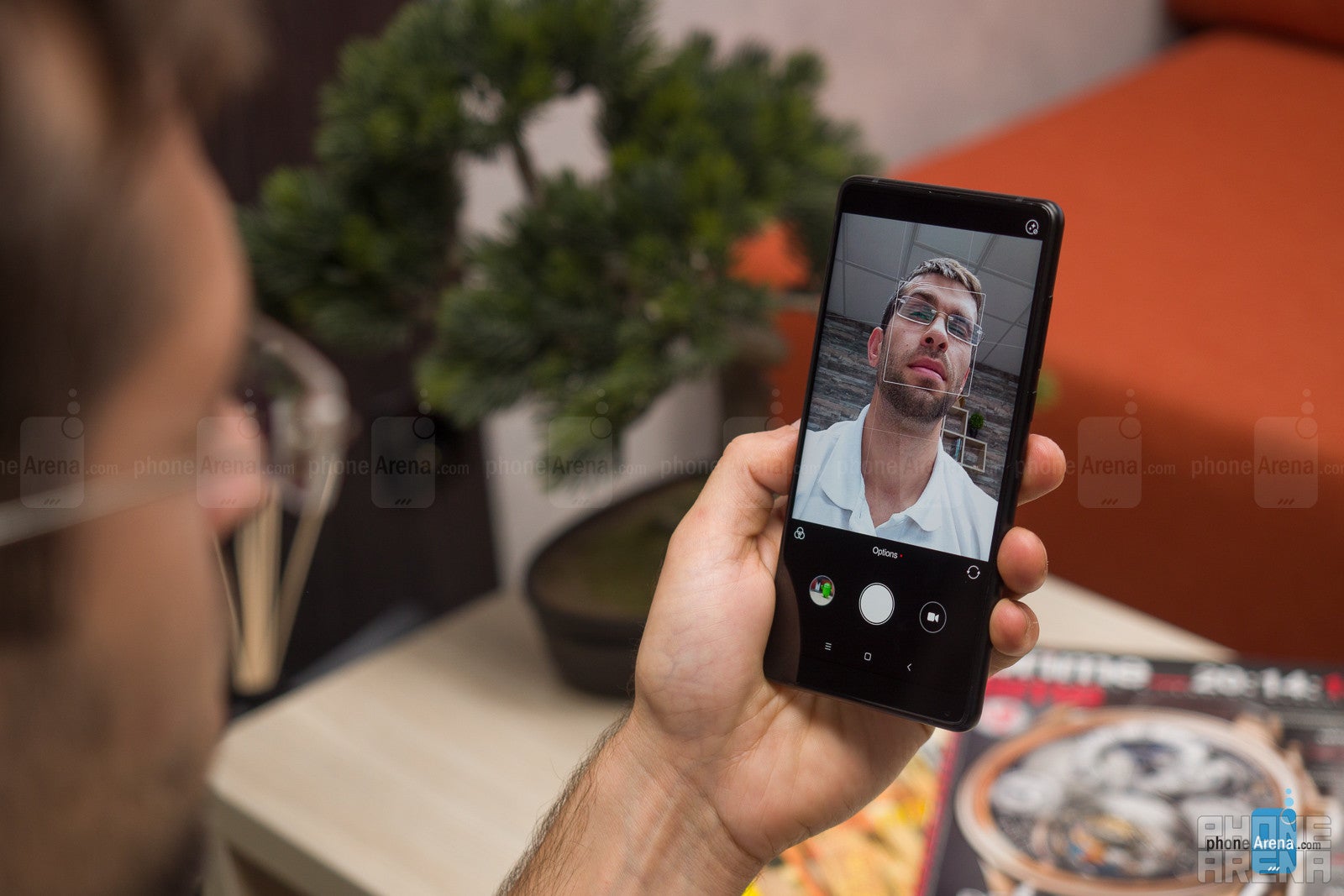 The front cam is positioned at the bottom right corner of the phone - Xiaomi Mi Mix 2 Review