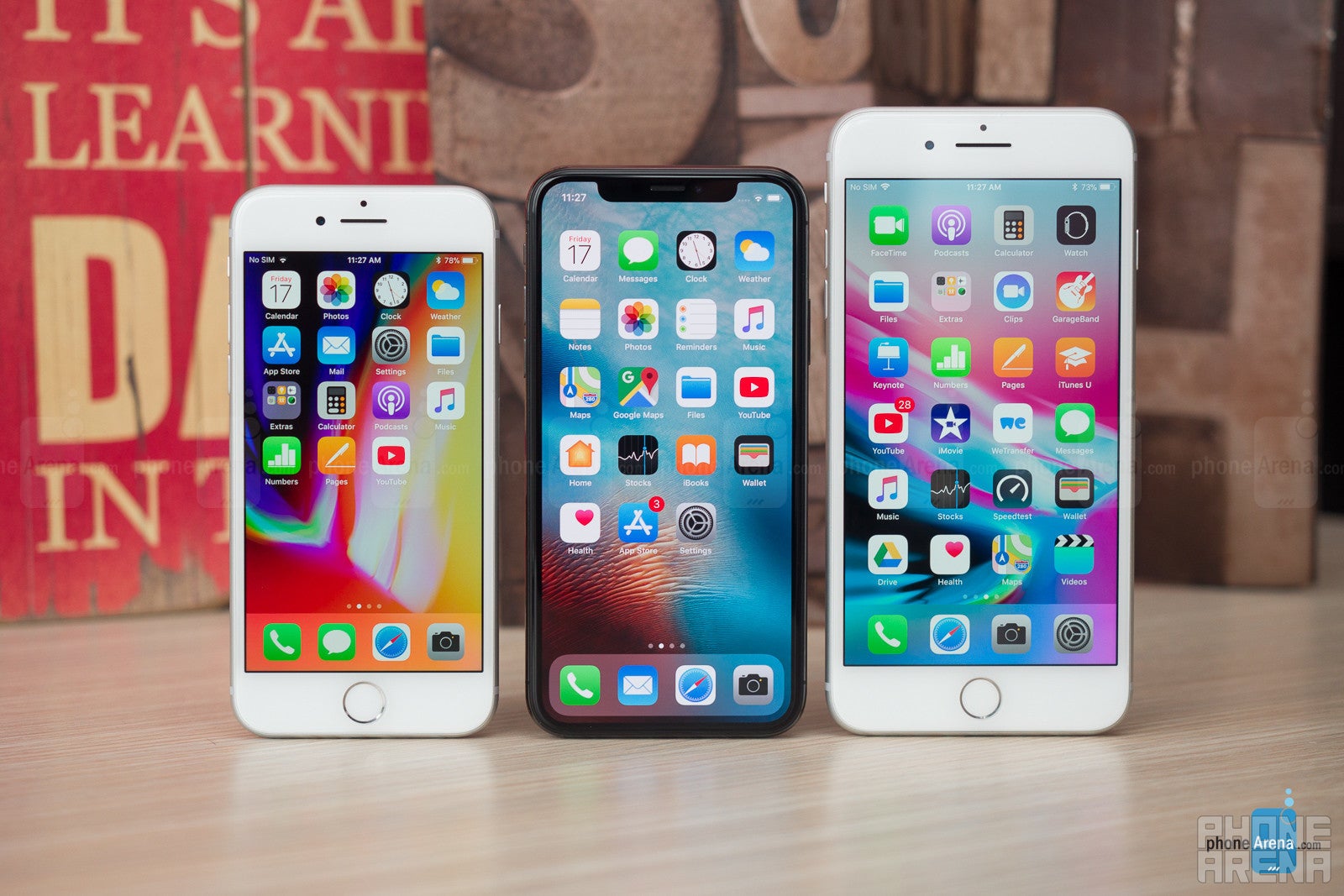 Apple iPhone X vs iPhone 8 vs iPhone 8 Plus - PhoneArena
