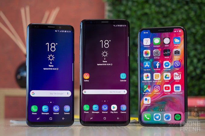 Samsung Galaxy S9 and S9+ vs Apple iPhone X