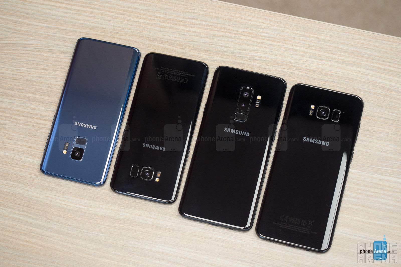 Left to right - the Samsung Galaxy S9, Galaxy S8, Galaxy S9+, and Galaxy S8+ - Samsung Galaxy S9 and S9+ vs Galaxy S8 and S8+