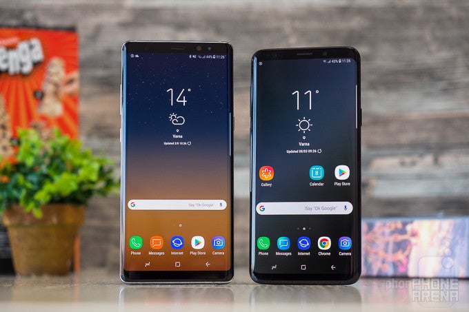 Samsung Galaxy S9+ vs Galaxy Note 8