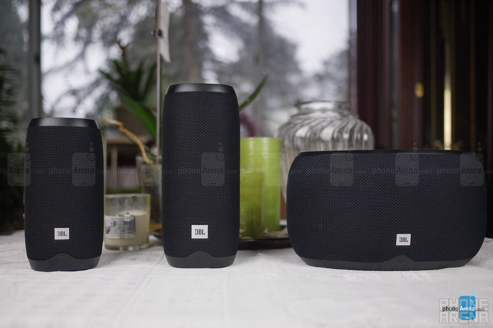 From left to right - JBL Link 10, JBL Link 20, JBL Link 300 - JBL Link 10, 20, 300 smart speakers Review