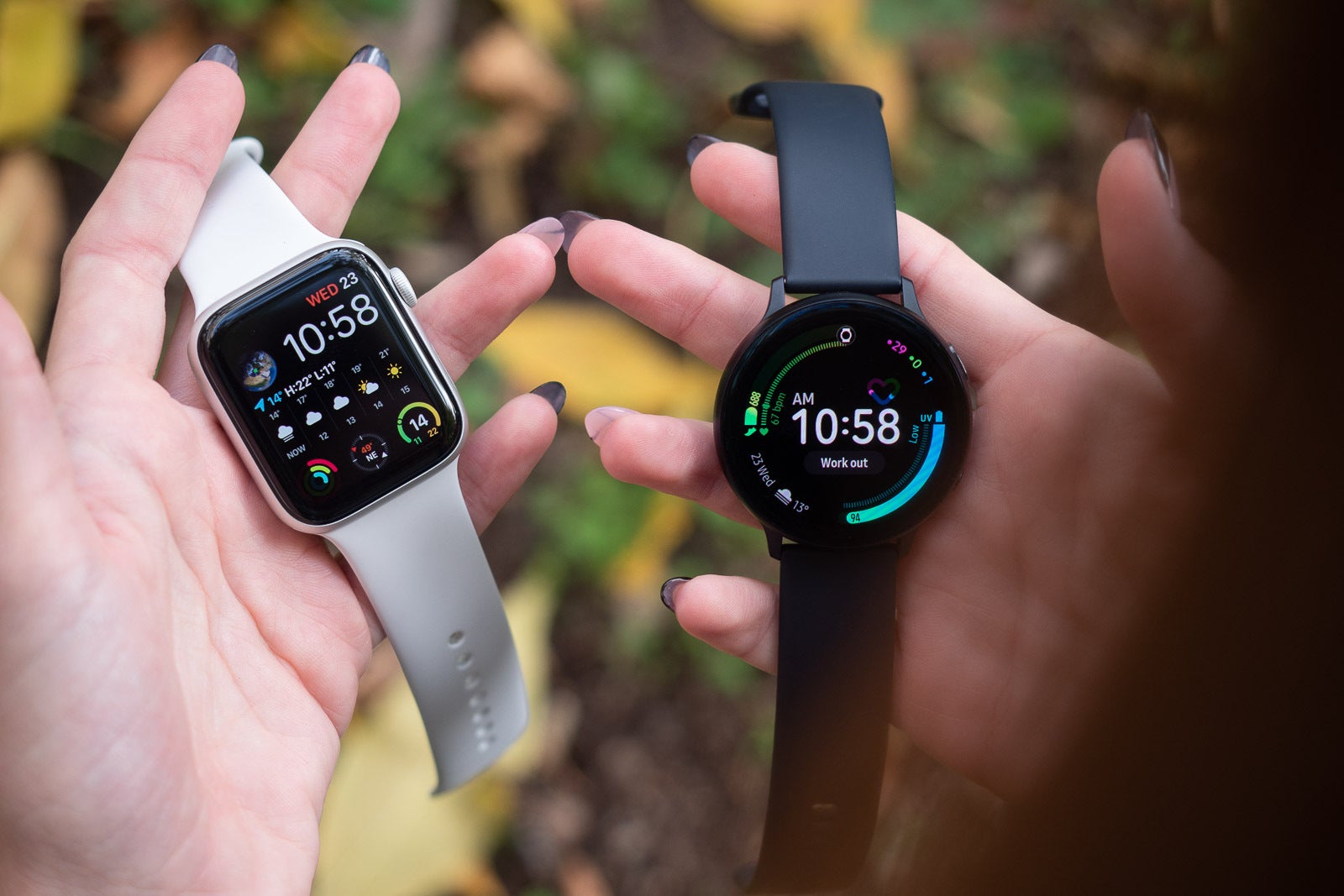 Apple watch 5 vs best sale samsung galaxy active 2