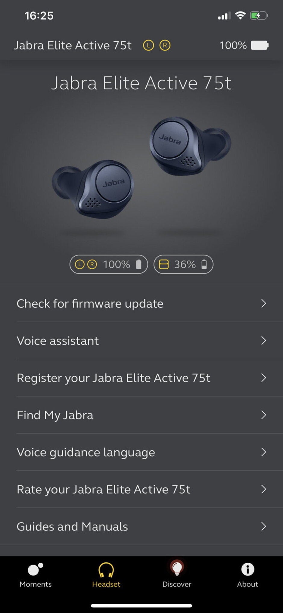 Sola Custodia Di Ricarica Per Jabra Elite Active 75t &ndash; Grigio Scuro &ndash; Usata