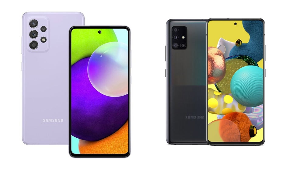 The Galaxy A52 5G camera module (left) will be slightly different in design from the one on the A51 5G (right) - Samsung Galaxy A52 5G vs Galaxy A51 5G: early comparison