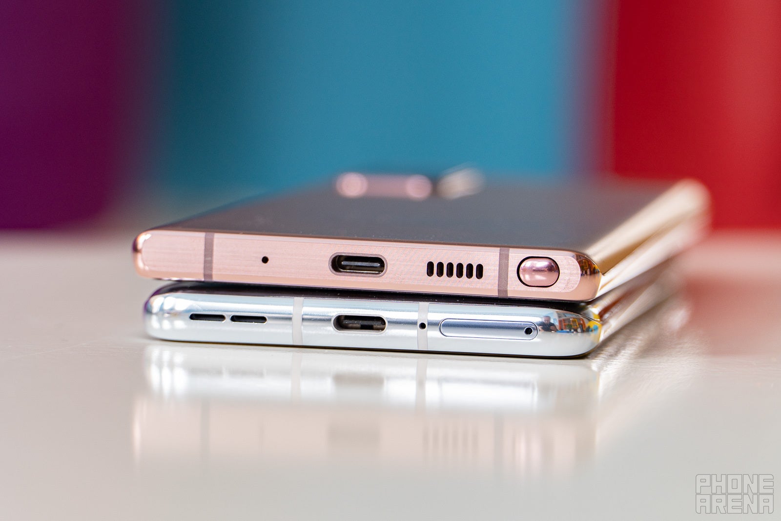 The OnePlus 9 Pro (bottom) and Galaxy Note 20 (top) - OnePlus 9 Pro vs Samsung Galaxy Note 20
