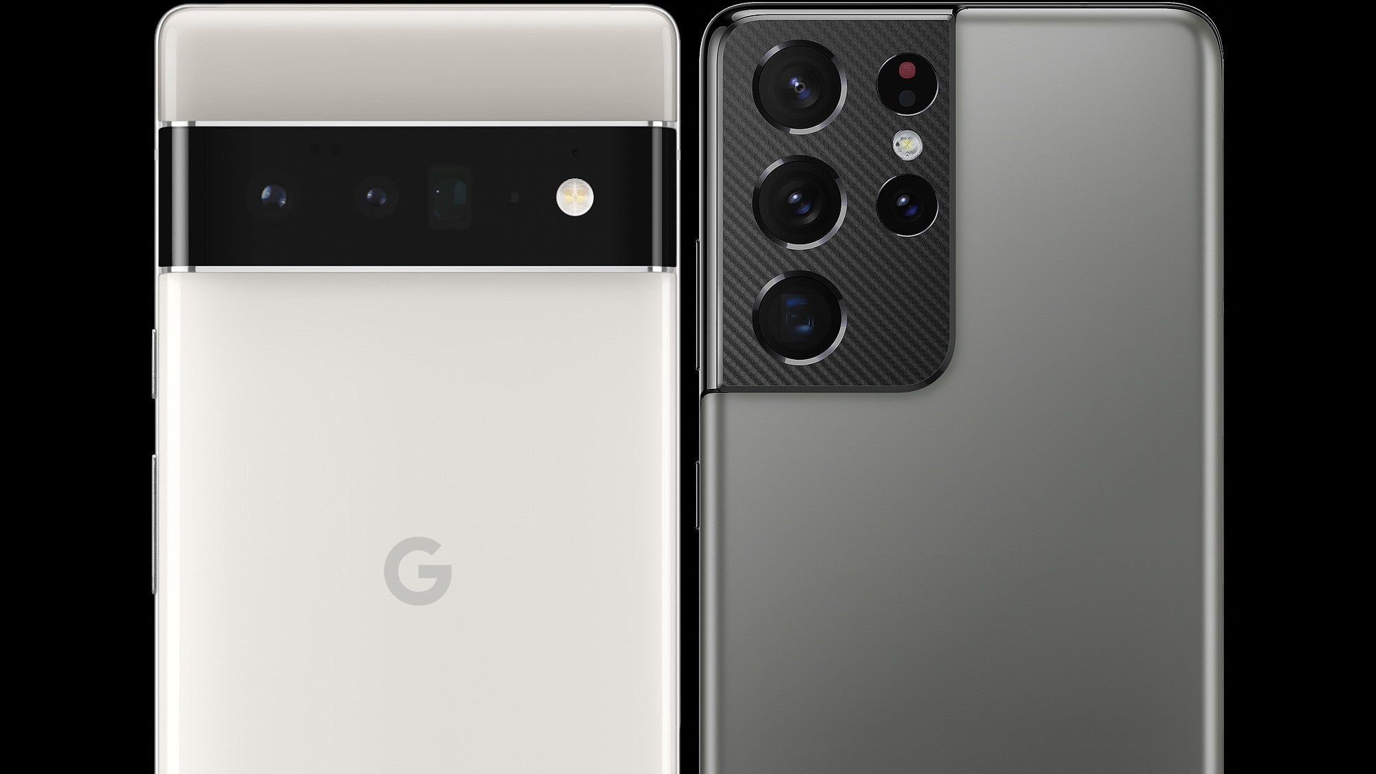 The Pixel 6 Pro finally does away with the camera island in favor of a strip that won't wobble - Google Pixel 6 Pro vs Samsung Galaxy S21 Ultra
