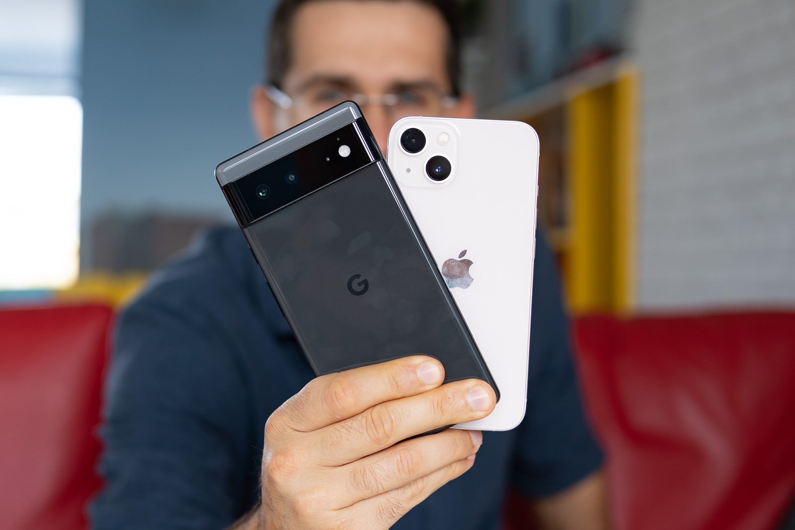 The Pixel 6 is the first phone with a Google-made chip called Tensor - Google Pixel 6 vs Apple iPhone 13