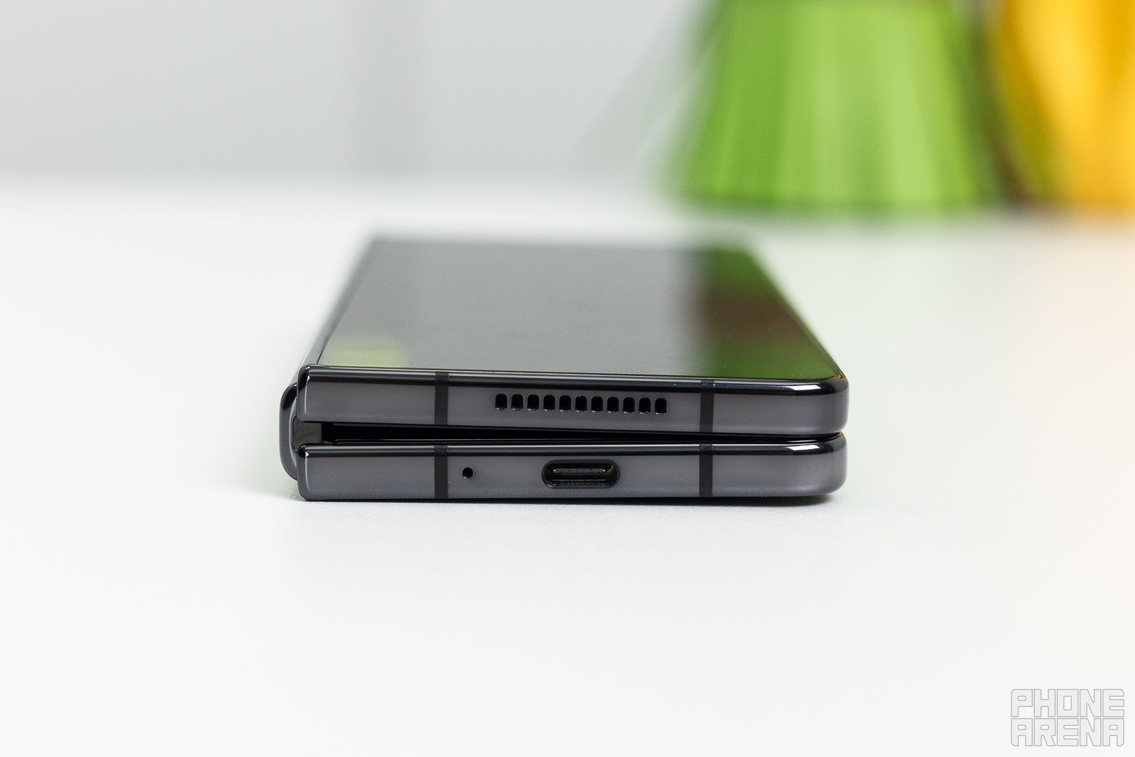 (Image credit - PhoneArena) Galaxy Z Fold 4 speaker grill and USB Type-C port - Galaxy Z Fold 4 review: key advantages