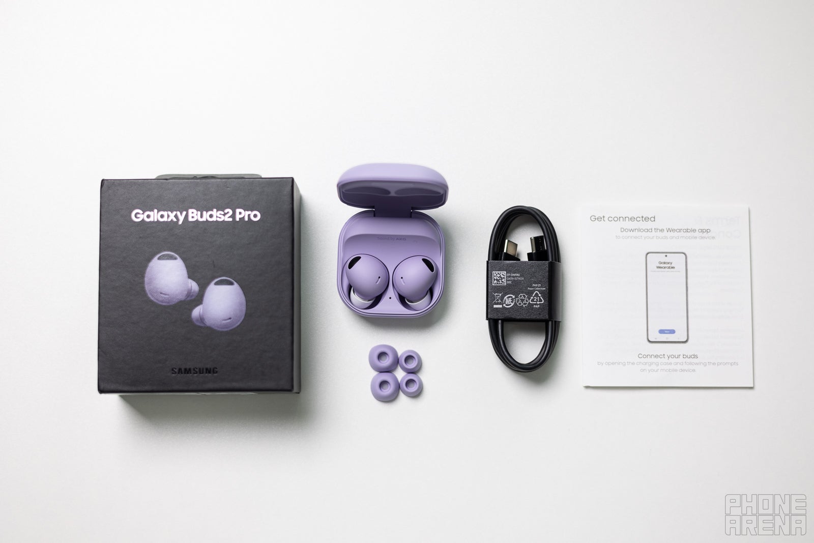 (Image credit - PhoneArena) Galaxy Buds 2 Pro, what&#039;s in the box - Galaxy Buds 2 Pro review: Sleeker design, but is it worth the price jump?