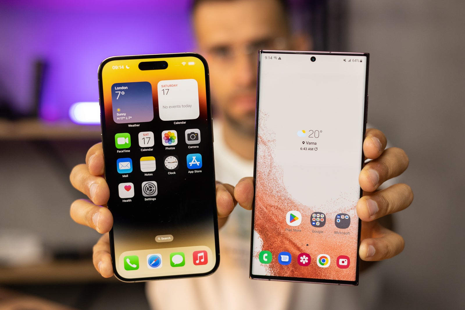 (Image Credit - PhoneArena) iPhone 14 Pro Max vs Galaxy S22 Ultra - iPhone 14 Pro Max vs Samsung Galaxy S22 Ultra: comparison