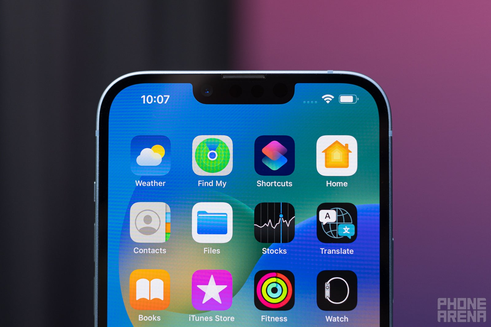 (Image credit - PhoneArena) iPhone 14 Plus notch - iPhone 14 Plus review: Finally, a big iPhone without the Pro Max tax