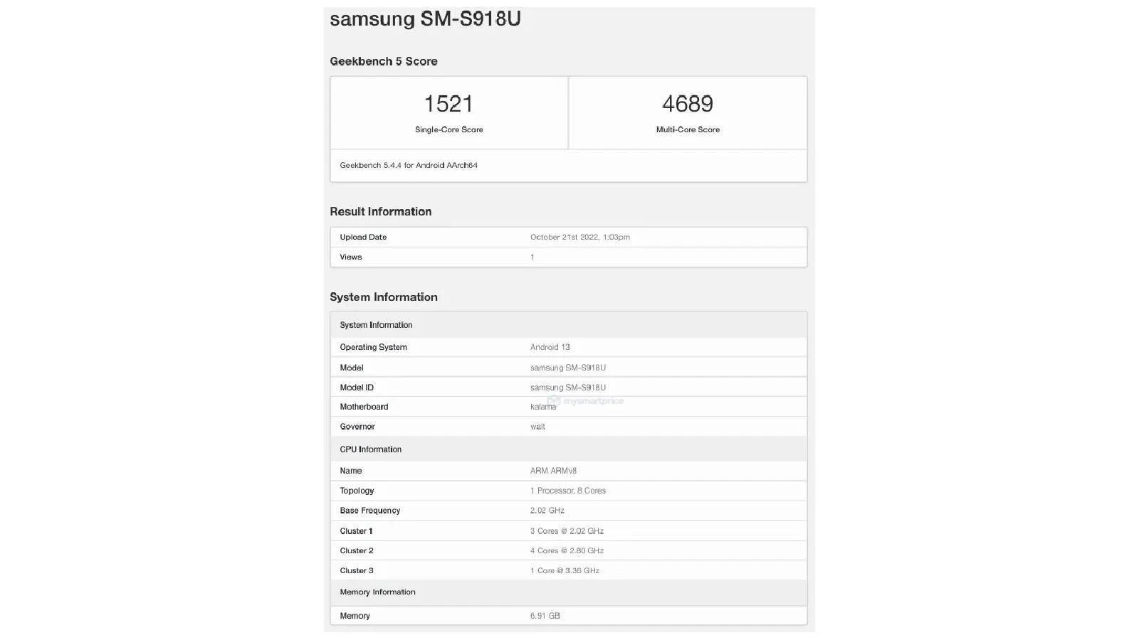 Supposed S23 Ultra benchmark score - Samsung Galaxy S23 preview: what we expect from the next Galaxy!