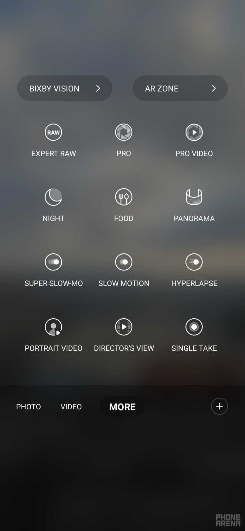 Galaxy S23 Plus camera app interface