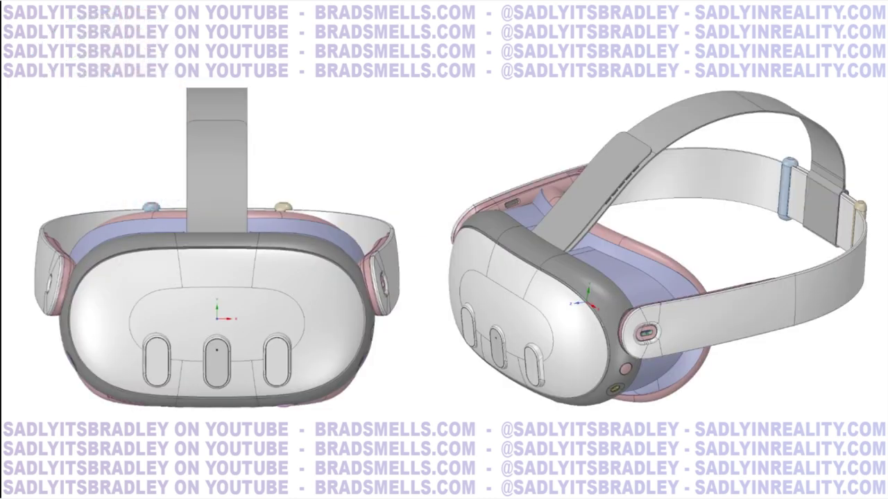 Alleged leaked Quest 3 design renders, courtesy of YouTuber SadlyItsBradley - Quest 3 vs Quest 2: Should you wait for Meta's next VR headset?