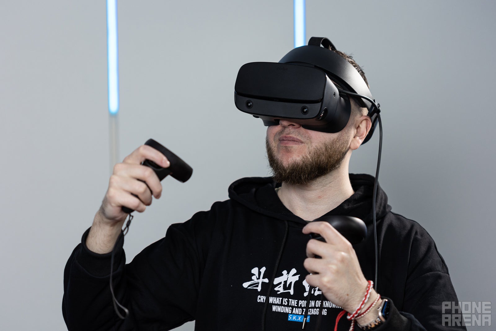 (Image Credit - PhoneArena) Oculus Rift S in use - Meta Quest 2 vs Oculus Rift S: Which one should you buy? The standalone VR headset or the PCVR-only