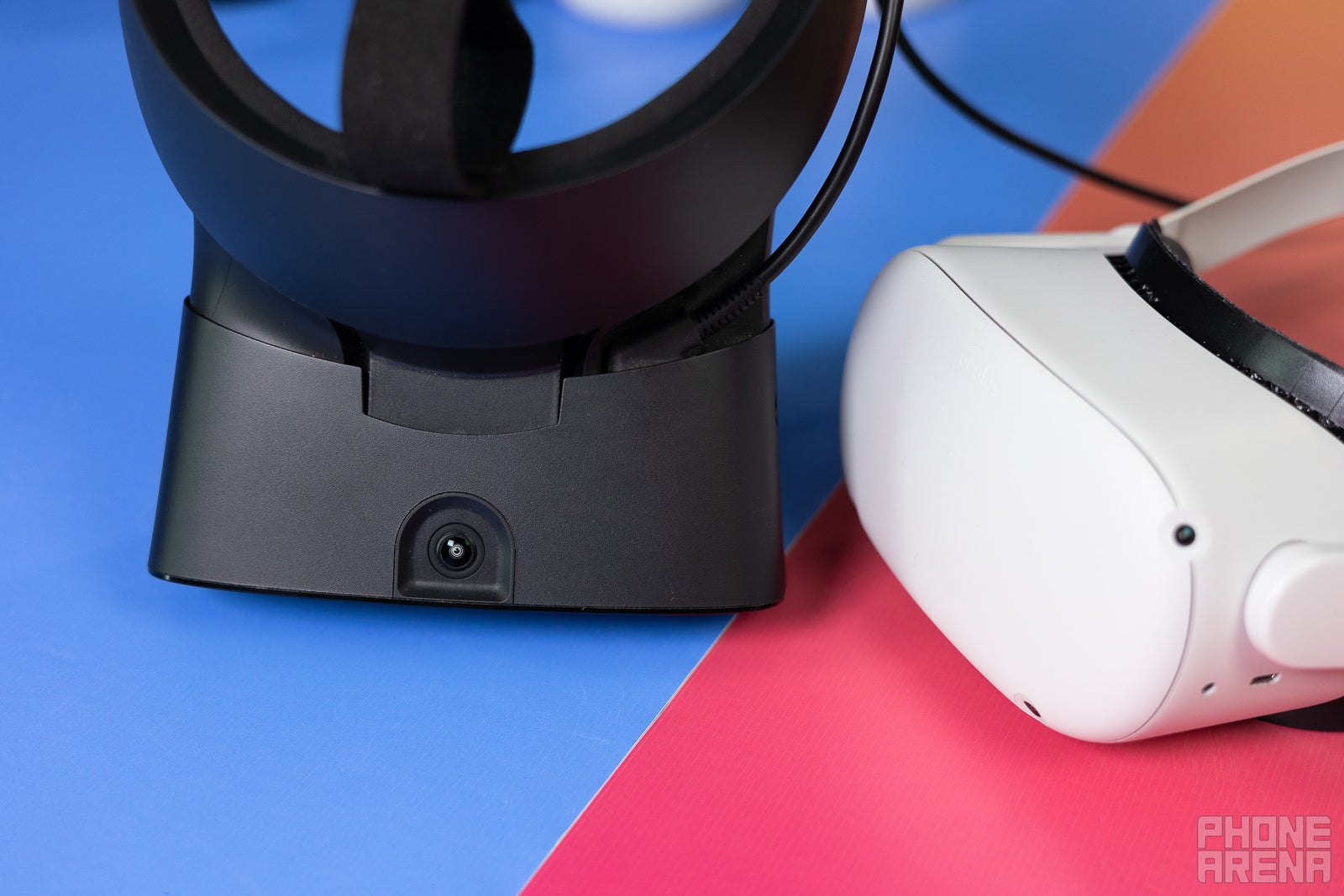 (Image Credit - PhoneArena) The Rift S (left) has a fifth camera on top, while the Quest 2 (right) only has 4 corner cameras - Meta Quest 2 vs Oculus Rift S: Which one should you buy? The standalone VR headset or the PCVR-only