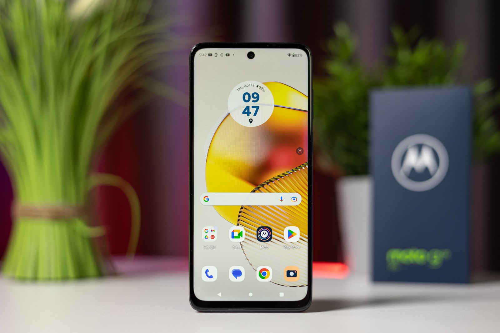 JIAFEI Cover Motorola Moto G73 5G Con Anello E Supporto Magnetico - Blu, Custodia TPU+PC Antiurdo Con Protezione Fotocamera