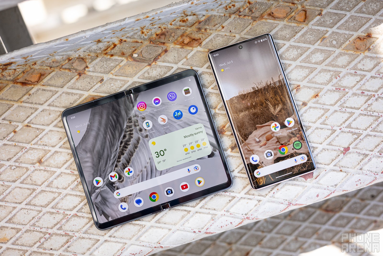 (Image Credit - PhoneArena) - Google Pixel Fold vs Pixel 7 Pro: foldable phone pros and cons