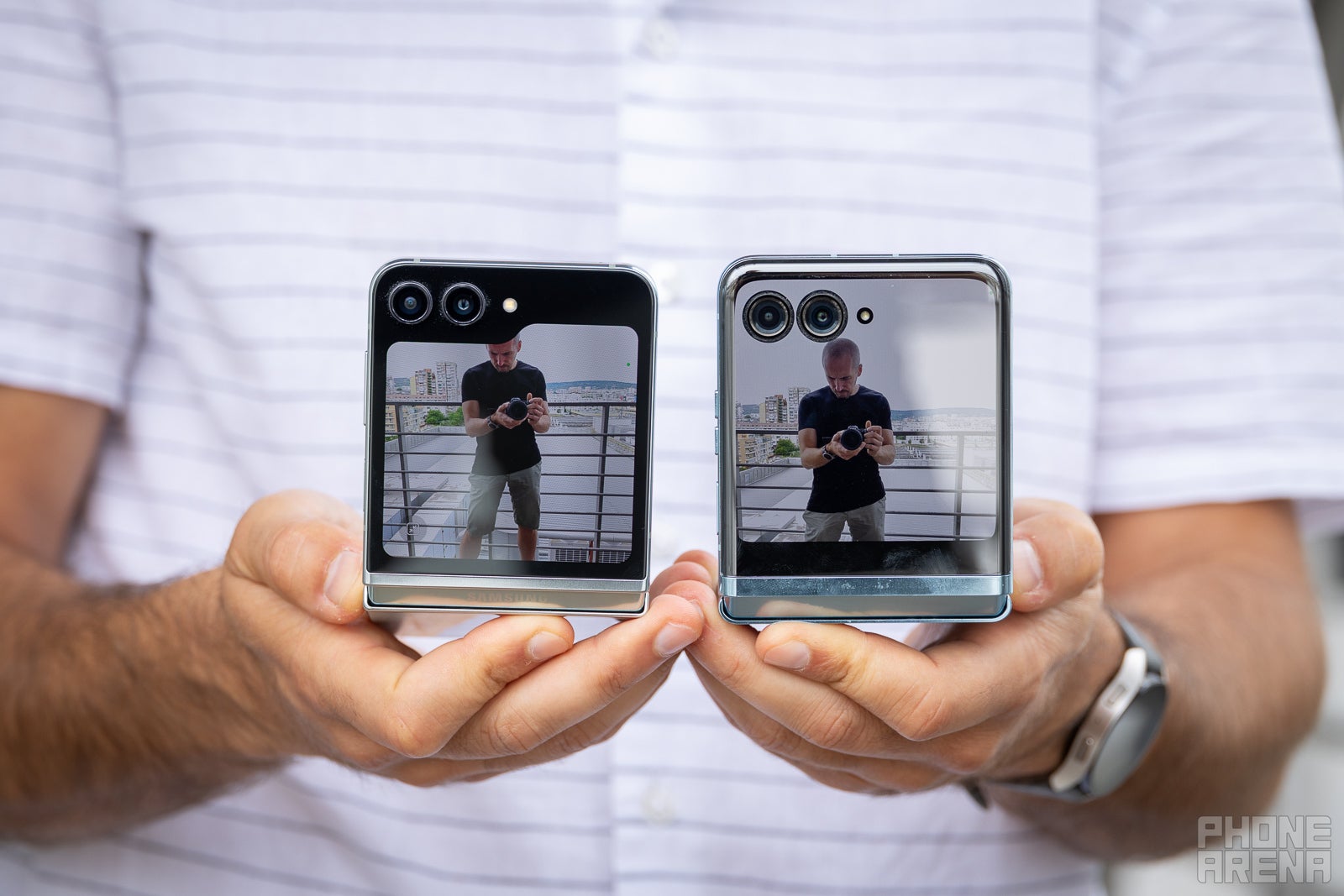 (Image Credit - PhoneArena) - Samsung Galaxy Z Flip 5 vs Motorola Razr Plus (2023): which is the best flip phone?