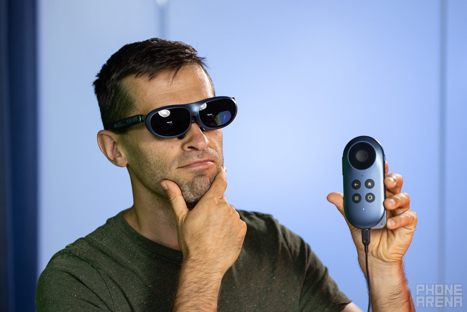 (Image Credit - PhoneArena) Rokid Max glasses connected to Rokid Station - Rokid Station review: Full Android TV on your face, supercharged Rokid Max