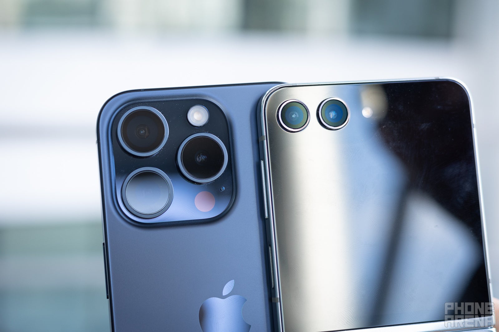 (Image Credit - PhoneArena) - iPhone 15 Pro vs Samsung Galaxy Z Flip 5: to flip or not to flip?