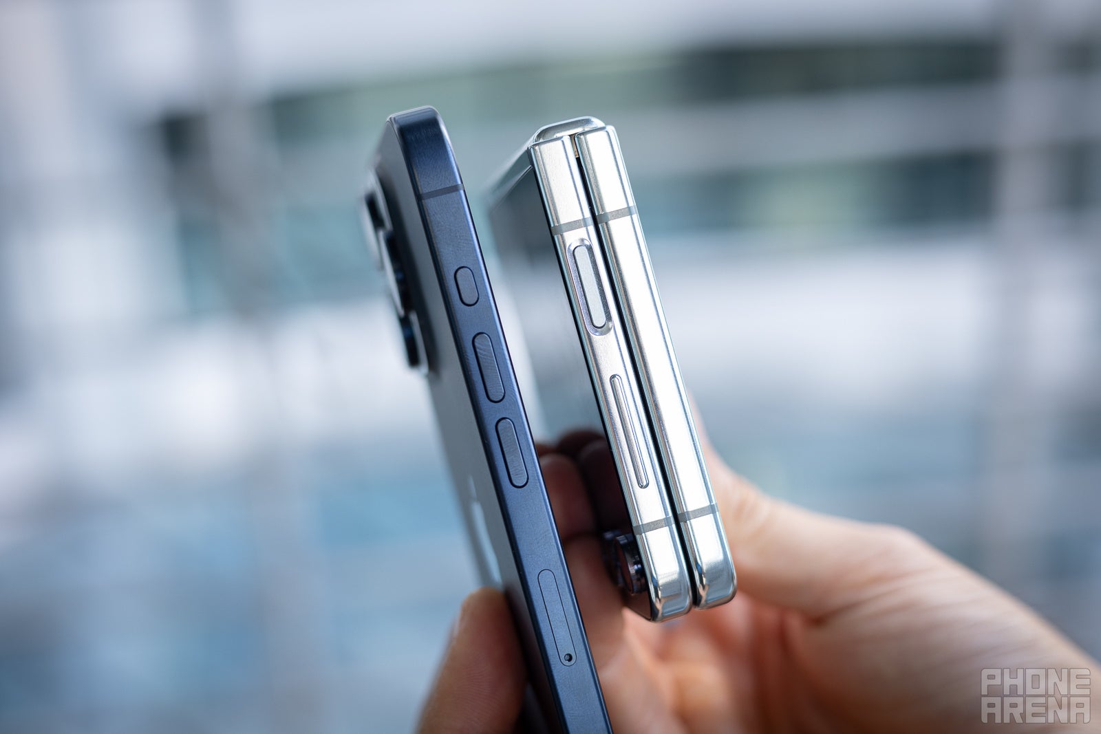 (Image Credit - PhoneArena) - iPhone 15 Pro vs Samsung Galaxy Z Flip 5: to flip or not to flip?