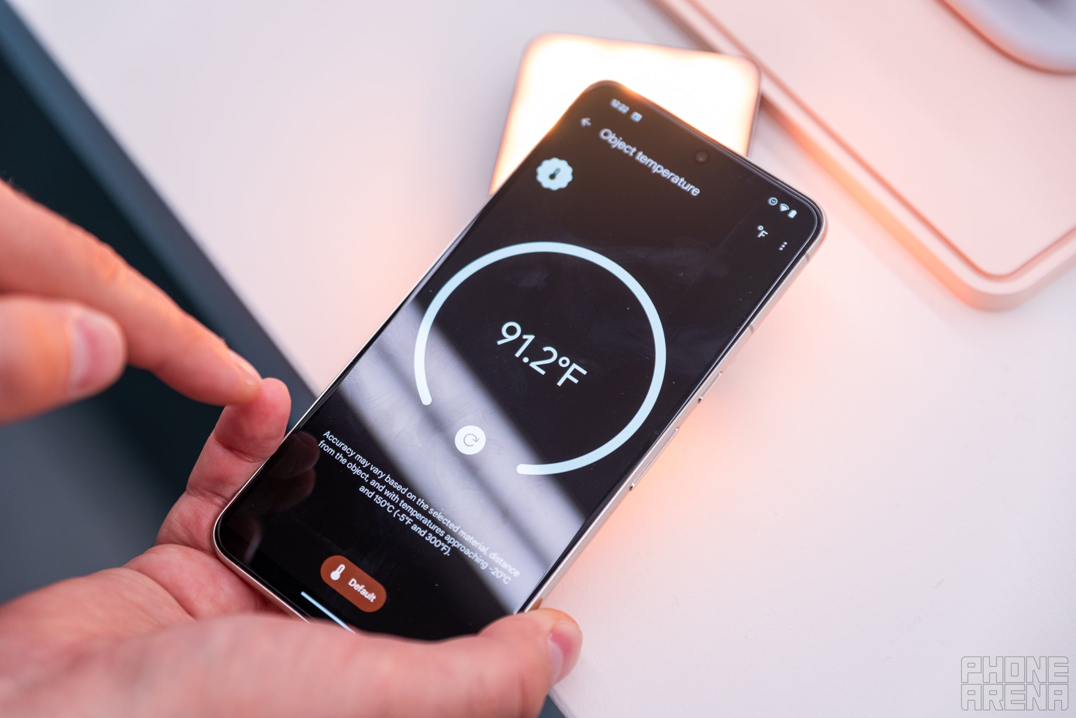 The Thermometer app on the Pixel 8 Pro (Image credit - PhoneArena) - Google Pixel 8 Pro Review: More AI tricks and gradual improvements all around