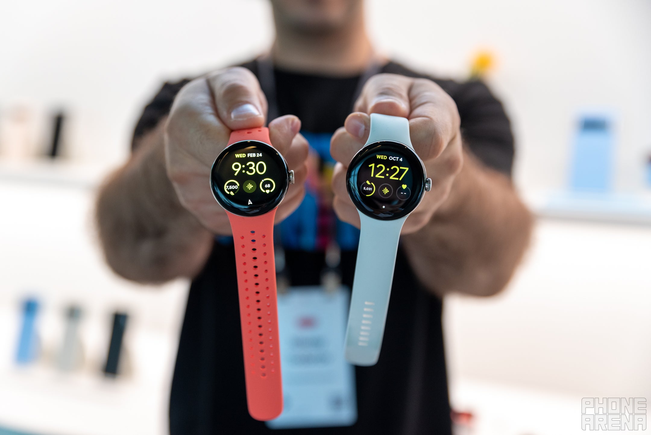 Pixel Watch 2 (left) vs Pixel Watch 1st-gen (right) Image Credit - PhoneArena - Google Pixel Watch 2 vs Pixel Watch 1: What's changed?