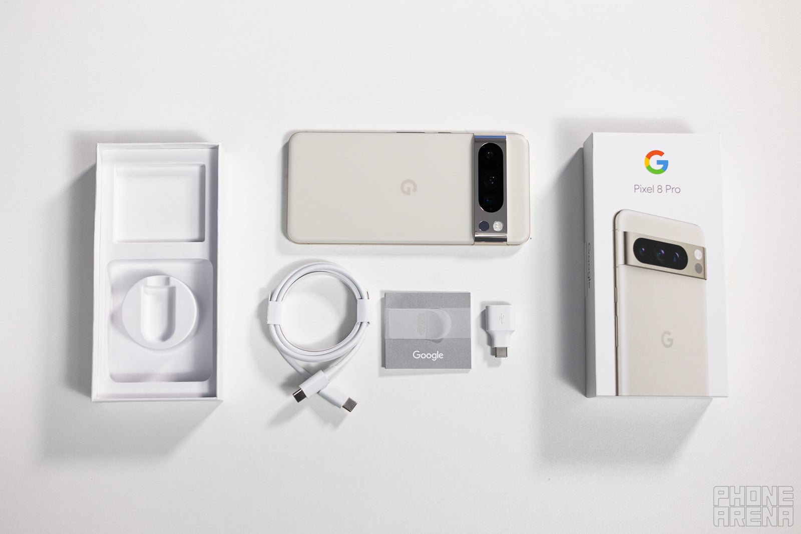 Pixel 8 Pro what is inside the box (Image credit - PhoneArena) - Google Pixel 8 Pro Review: More AI tricks and gradual improvements all around