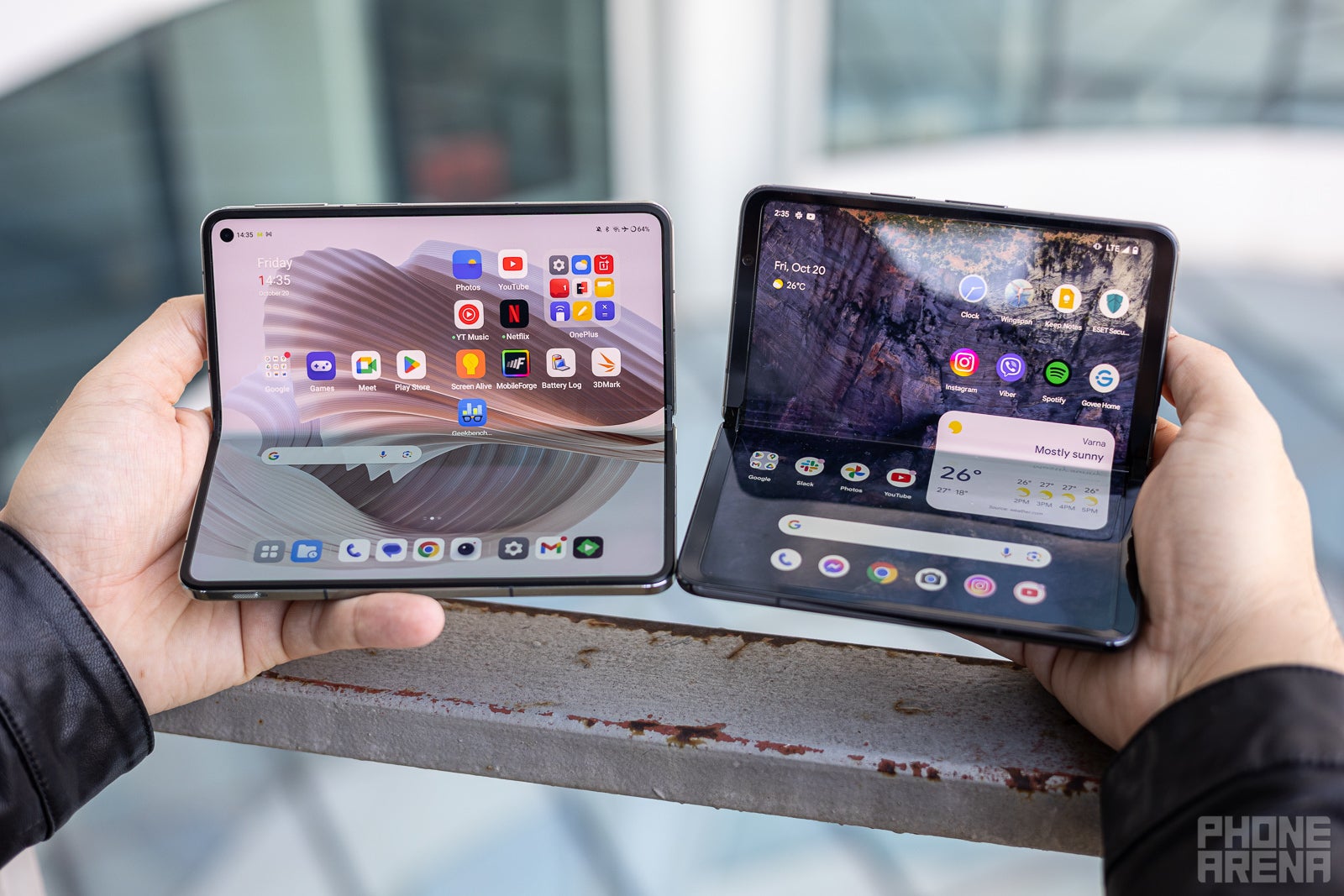 In both folded and unfolded states, the two devices offer lots of versatility (Image by PhoneArena) - OnePlus Open vs Google Pixel Fold: How would these compare?