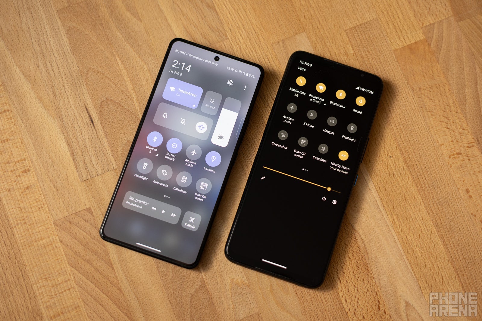 New Control Center (optional) on the left (Image credit - PhoneArena) - ROG Phone 8 Pro vs ROG Phone 7 Ultimate: parting ways