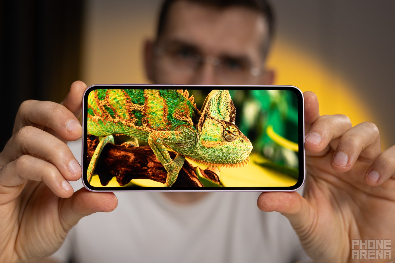 Galaxy A35 5G display. (Image by PhoneArena) - Samsung Galaxy A35 5G Review: The affordable phone camera you want to take with you