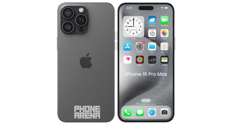 Renderizações do iPhone 16 Pro Max (crédito de imagem-PhoneArena)