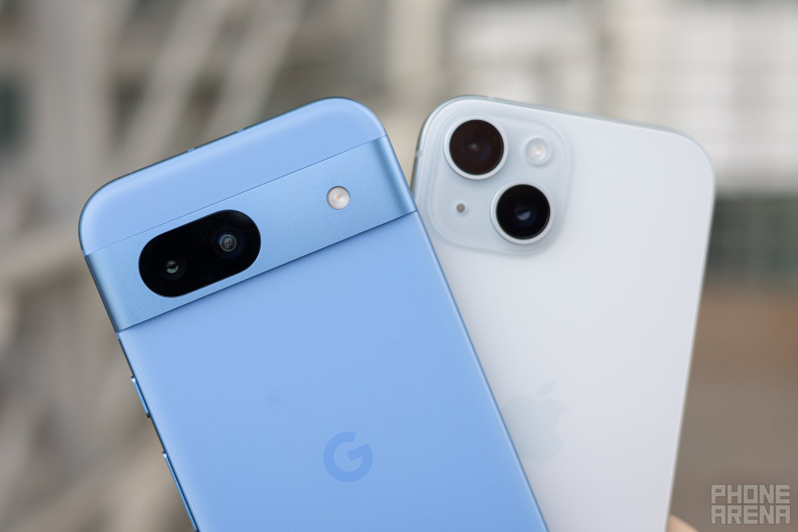 Excellent cameras, but no zoom lens on either one (Image by PhoneArena) - Google Pixel 8a vs iPhone 15: Has the iPhone found its budget nemesis?