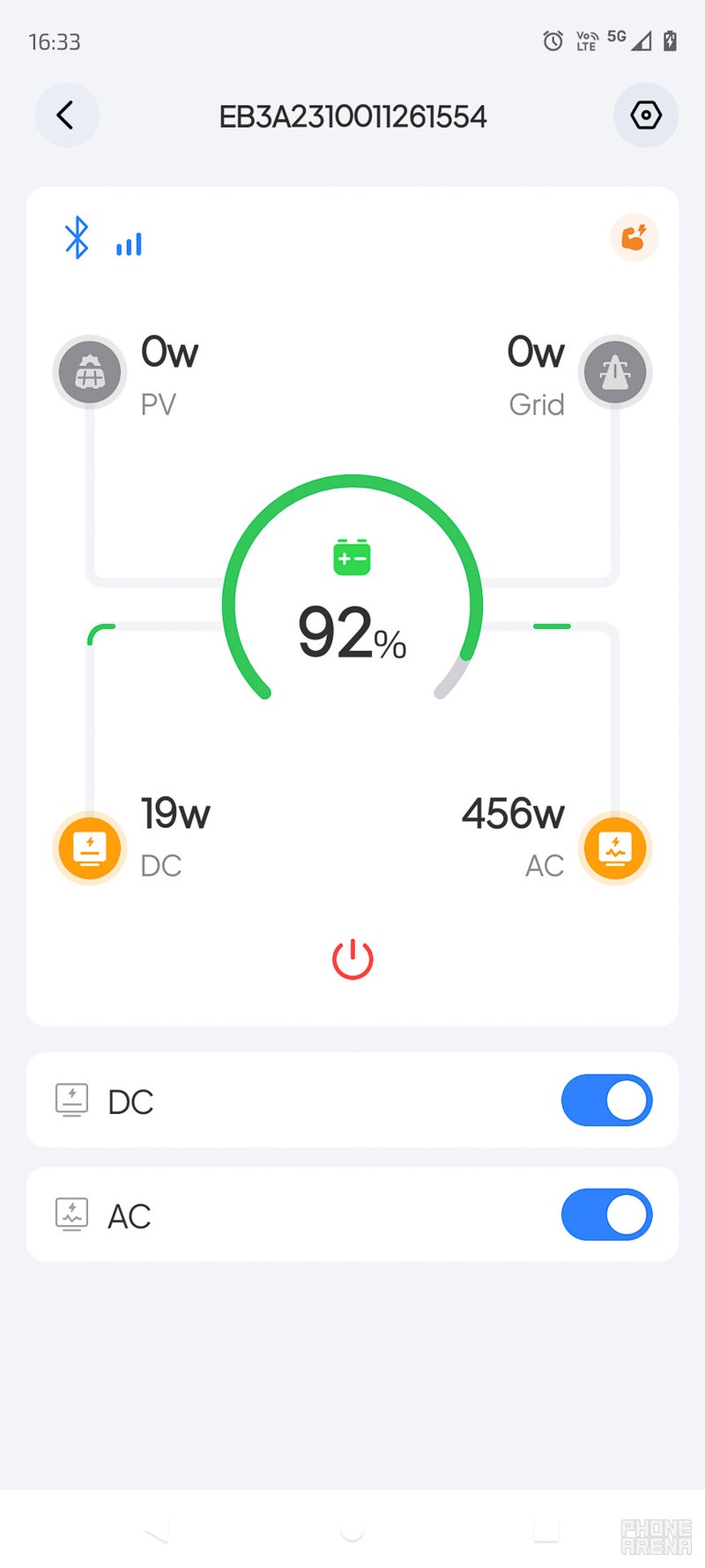 Straightforward monitoring of output/ input power