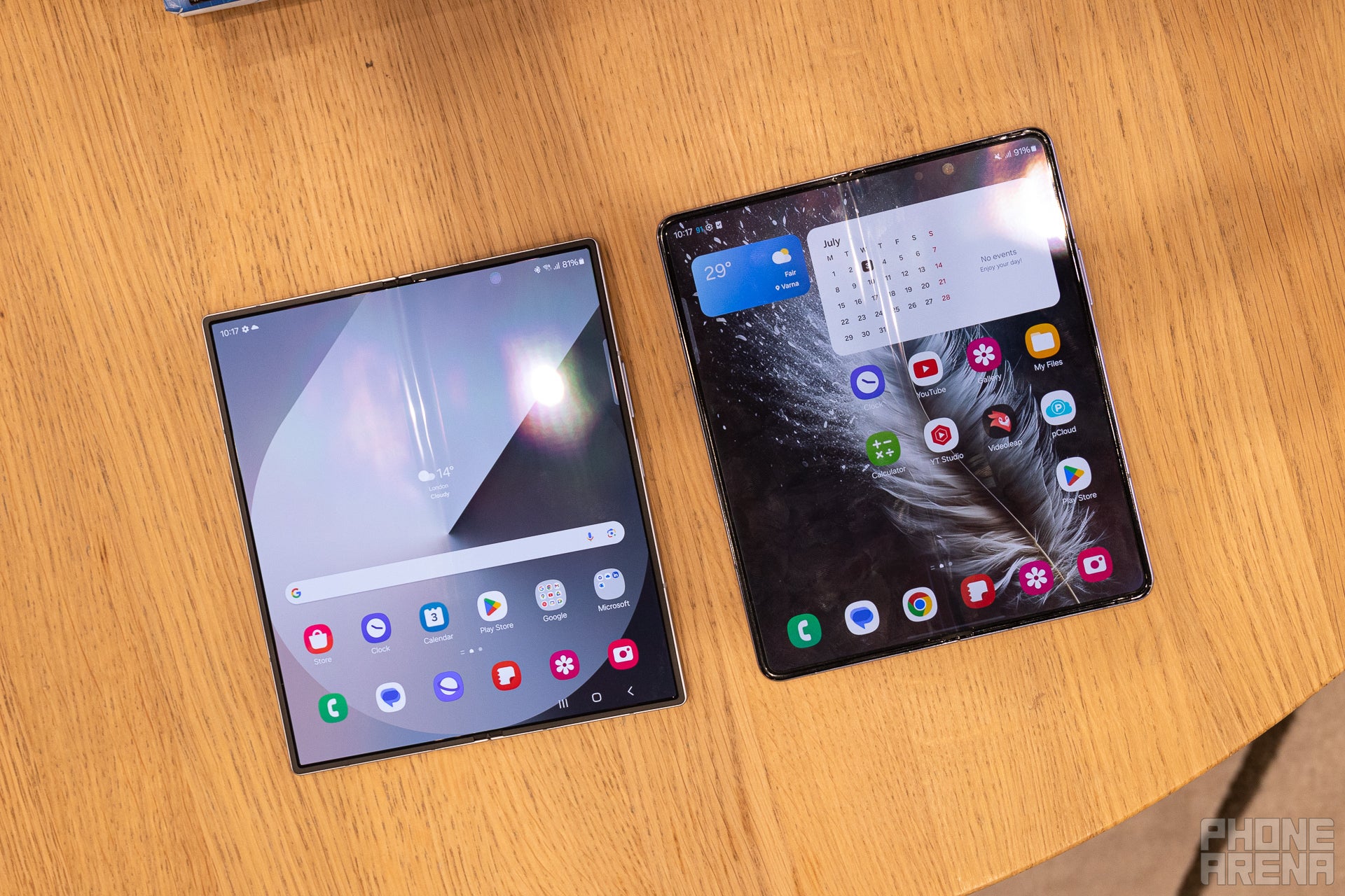 Z Fold 6 - left, Z Fold 5 - right - Galaxy Z Fold 6 vs Galaxy Z Fold 5: evolution isn&#039;t fast, but pays off