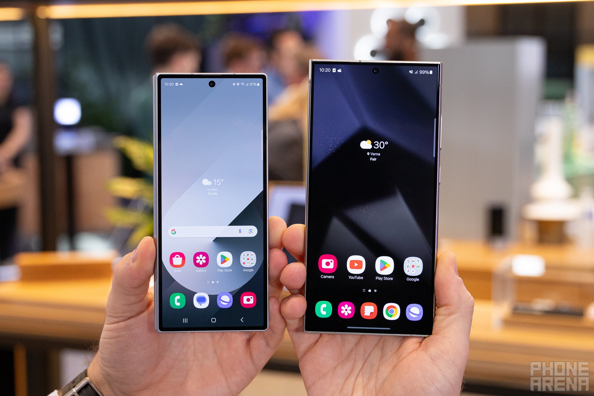 Z Fold 6 - left, S24 Ultra - right - Samsung Galaxy Z Fold 6 vs Galaxy S24 Ultra: Future versus present