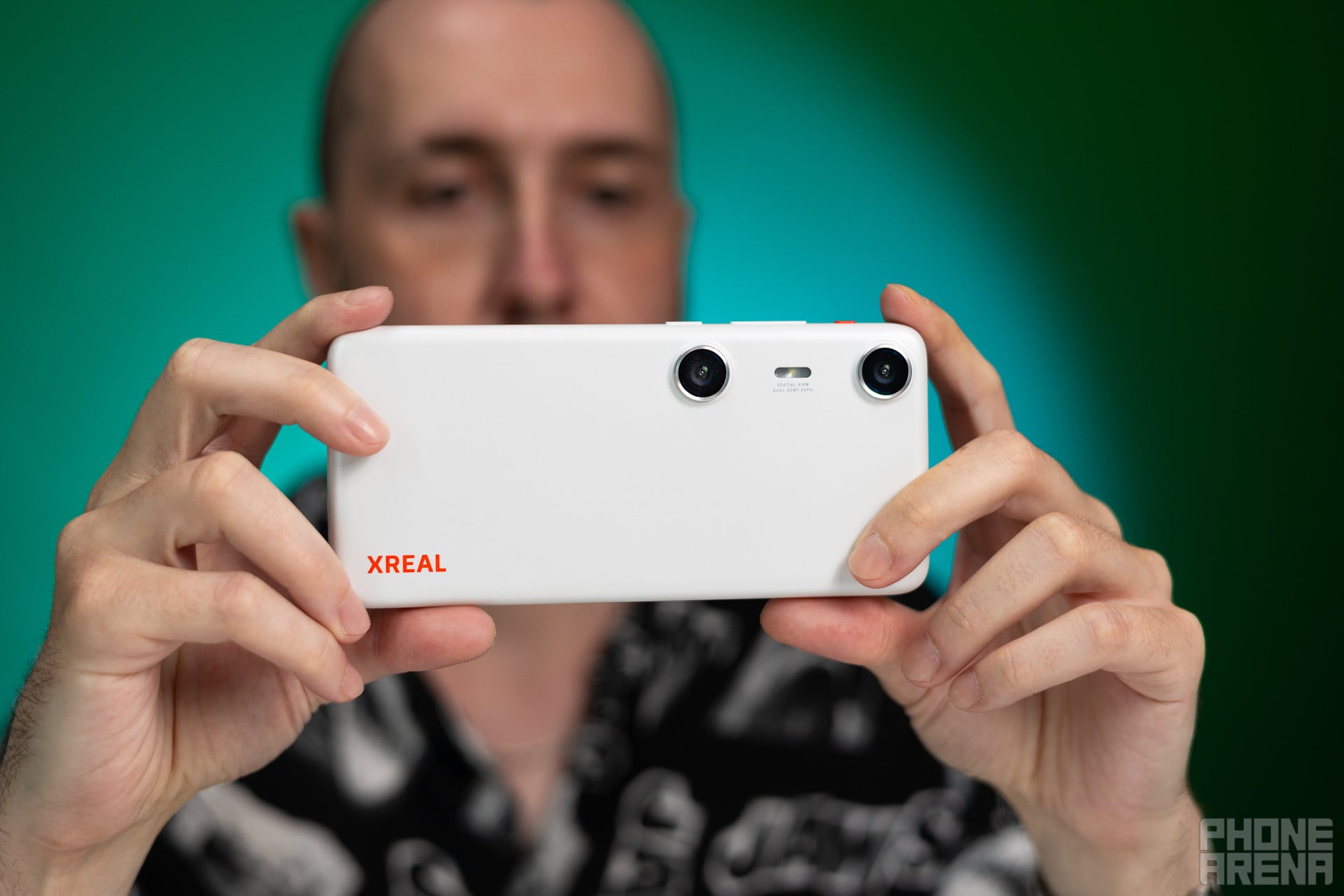 Xreal Beam Pro 3D cameras (Image credit - PhoneArena) - Xreal Beam Pro review – simple, affordable, socially acceptable spatial computing?