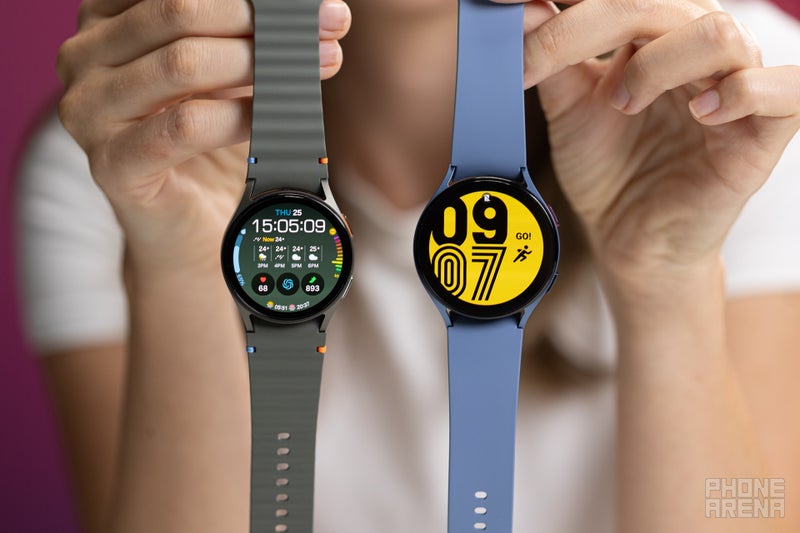 The Galaxy Watch 7 next to the Galaxy Watch 6 and their design (Image by PhoneArena)