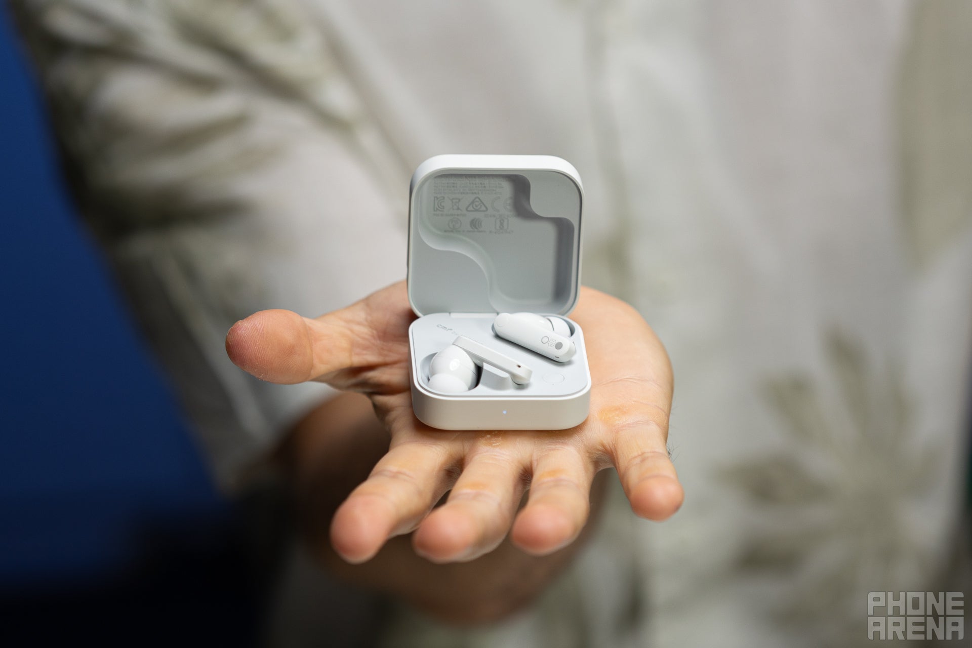 Both the earbuds and the case are well-designed (Image by PhoneArena) - Nothing CMF Buds Pro 2 review: A good but not great pair of earbuds