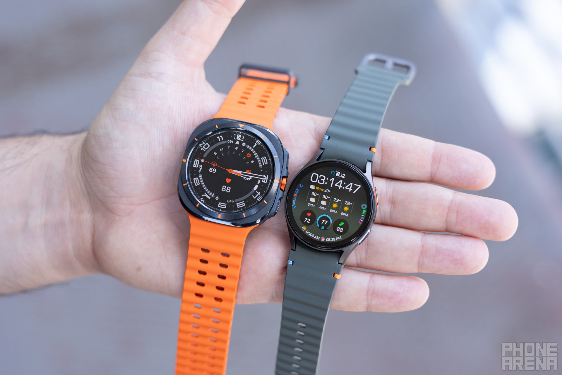 The regular Galaxy Watch 7 has the potential to accommodate more bands (Image by PhoneArena) - Samsung Galaxy Watch Ultra vs Galaxy Watch 7: Rugged vs stylish