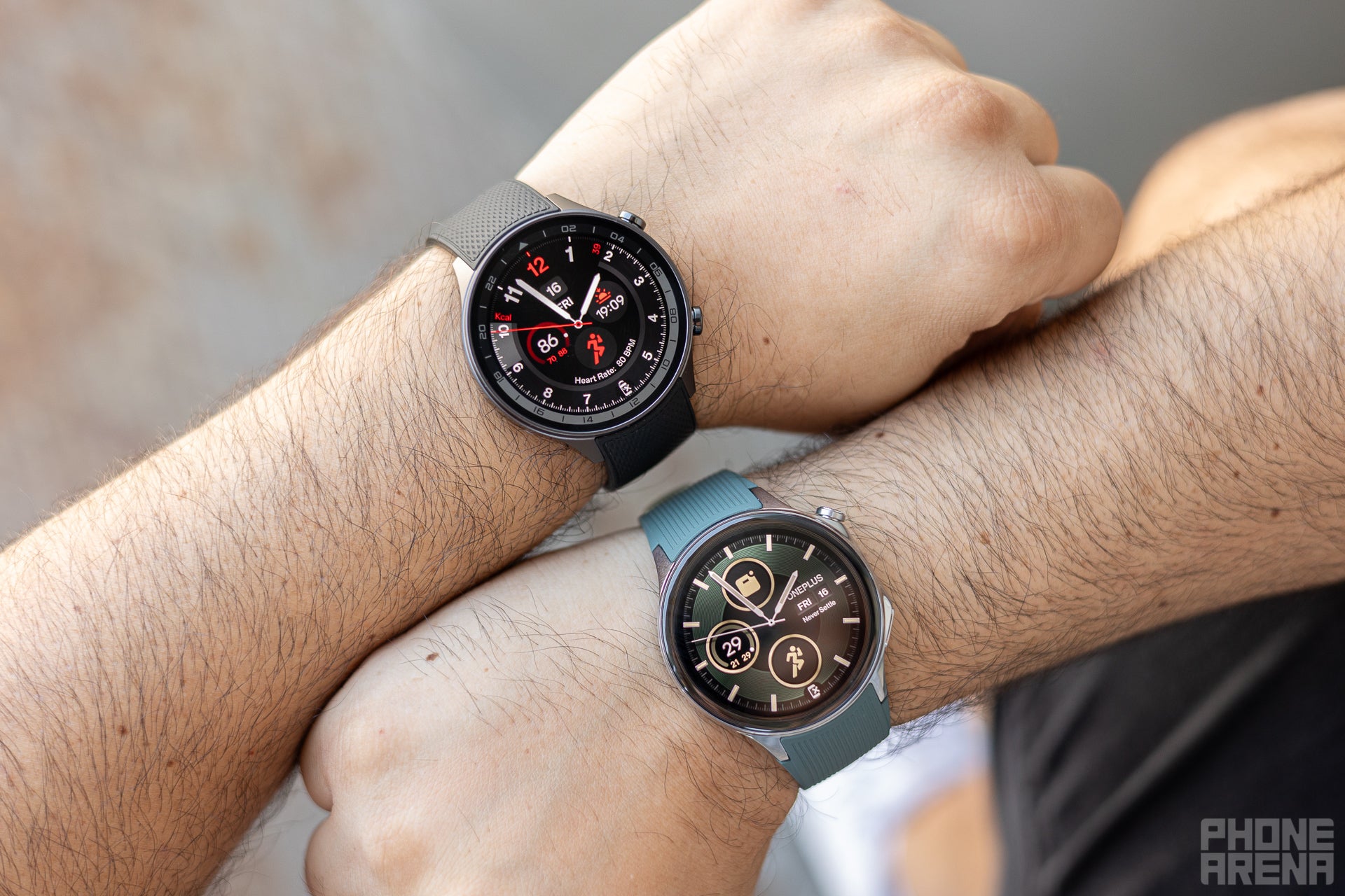 The design language is on point (Image by PhoneArena)&quot;&amp;nbsp - OnePlus Watch 2R vs OnePlus Watch 2: Save yourself some money