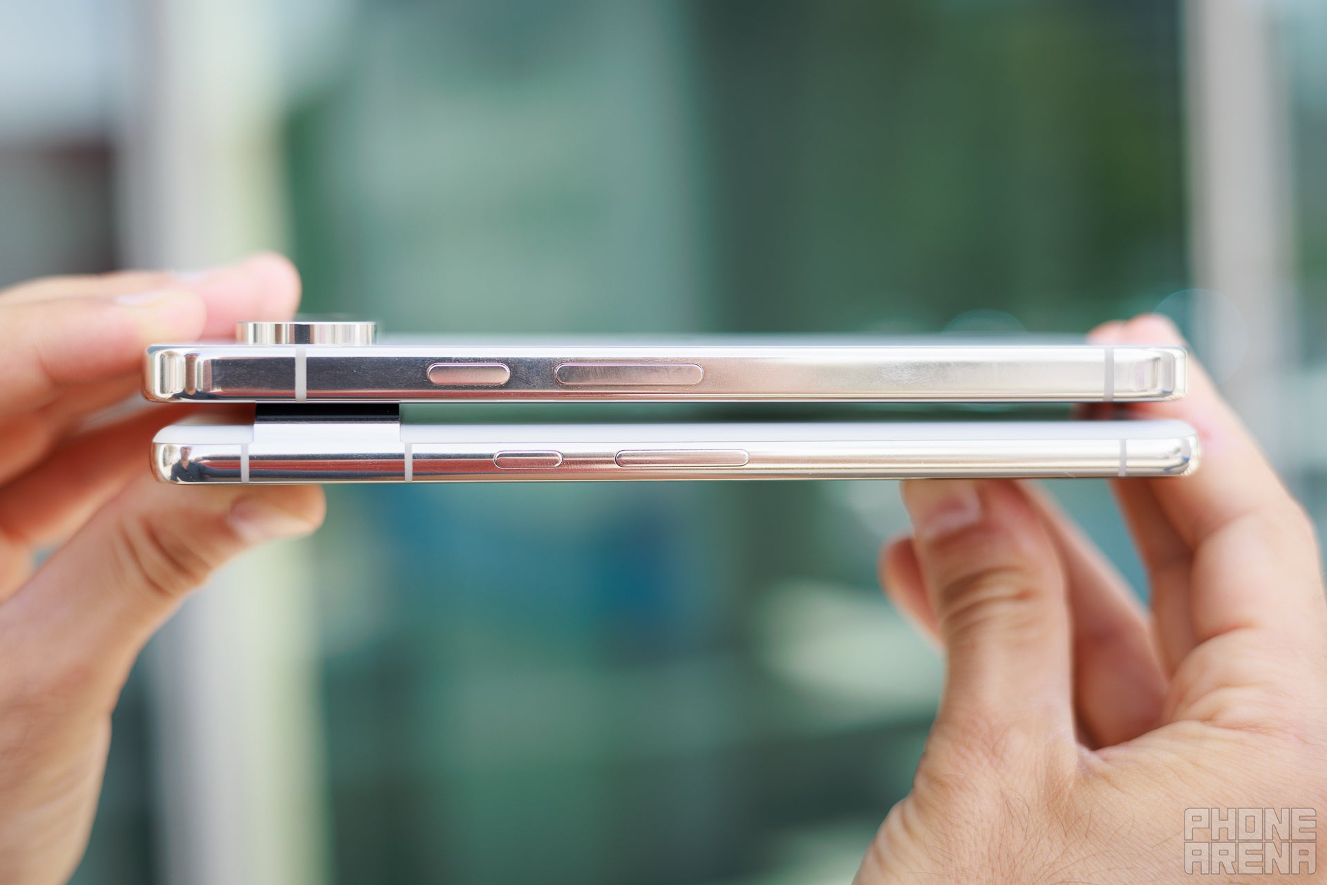 Ergonomics are arguably better on the older device (Image by PhoneArena) - Pixel 9 Pro XL vs Pixel 8 Pro: Main differences