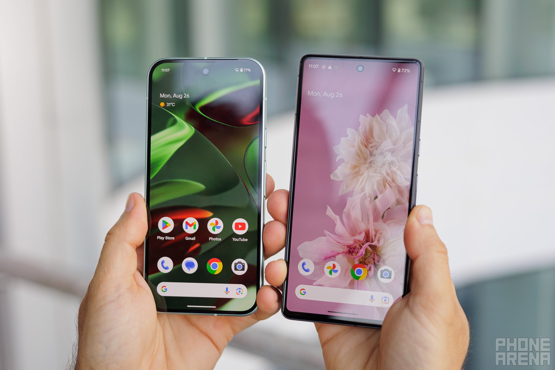 The Pixel 9 has a much brighter display (Image by PhoneArena) - Google Pixel 9 vs Pixel 7: The Pinnacle of Pixel Evolution