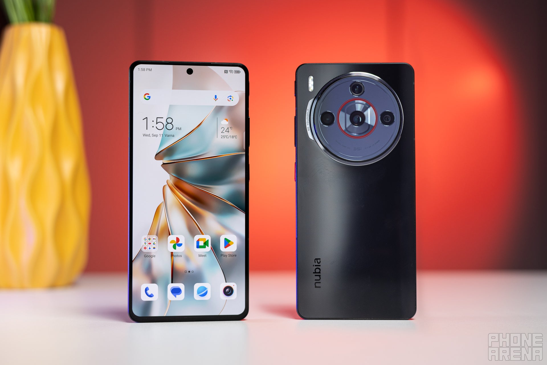 The Nubia Z60S Pro front and back (Image credit PhoneArena) - Nubia Z60S Pro Review: How to make an affordable flagship